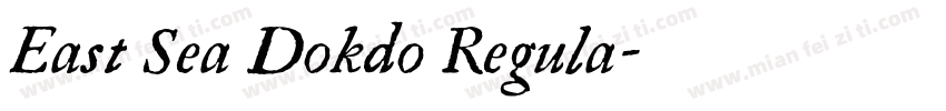 East Sea Dokdo Regula字体转换